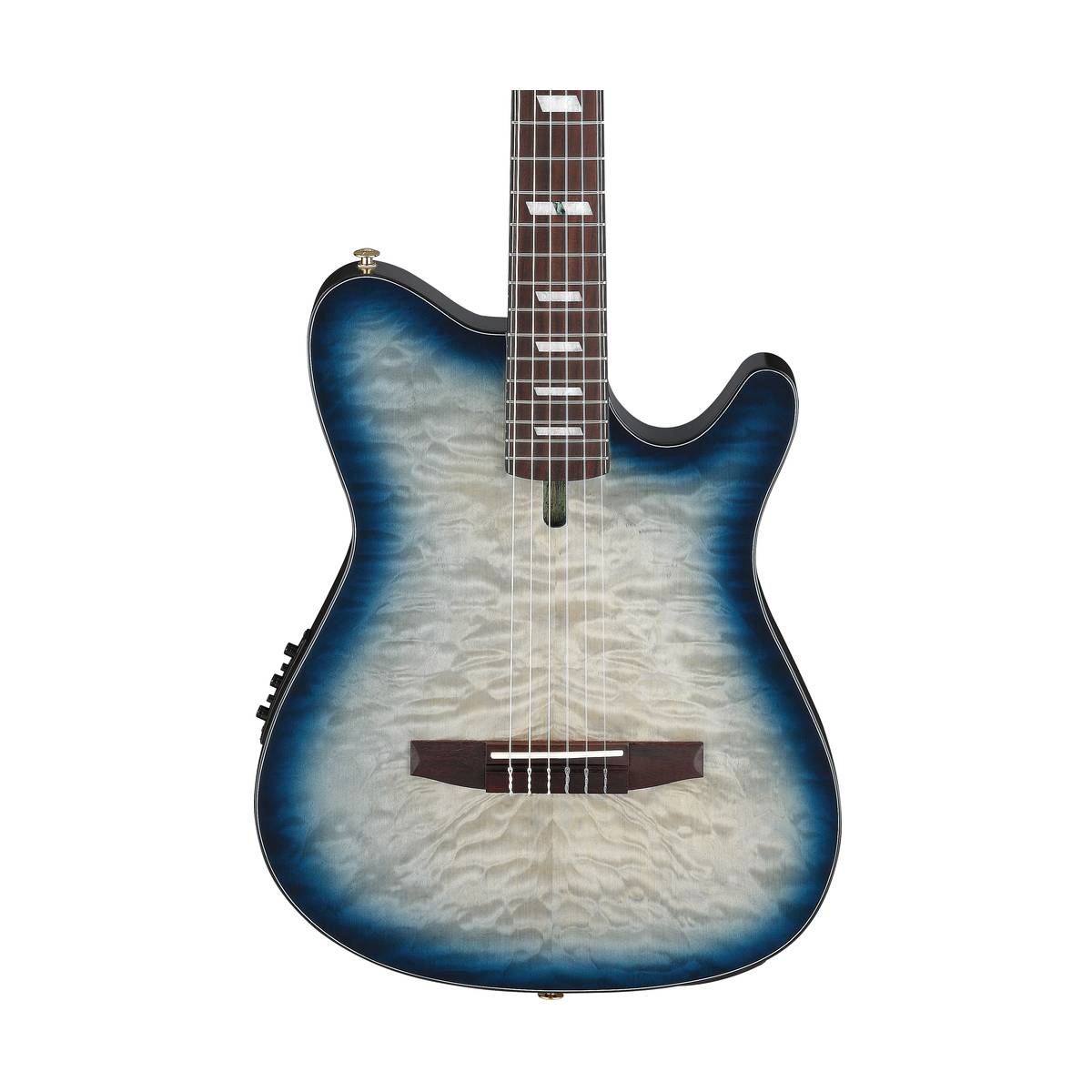 Ibanez FRH20QMN Nylon String Guitar Cosmic Blue Starburst Low Gloss w/ Pickup