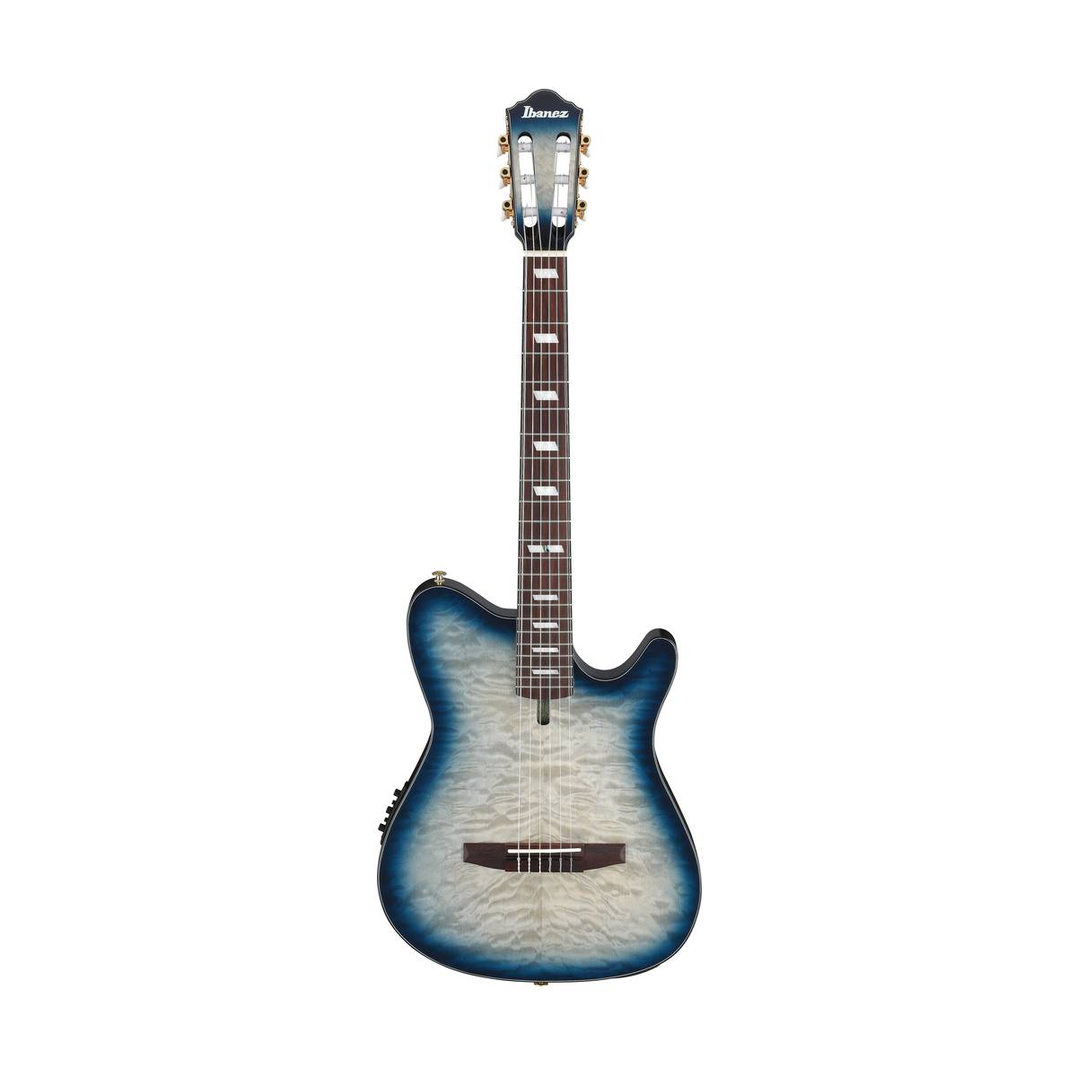 Ibanez FRH20QMN Nylon String Guitar Cosmic Blue Starburst Low Gloss w/ Pickup