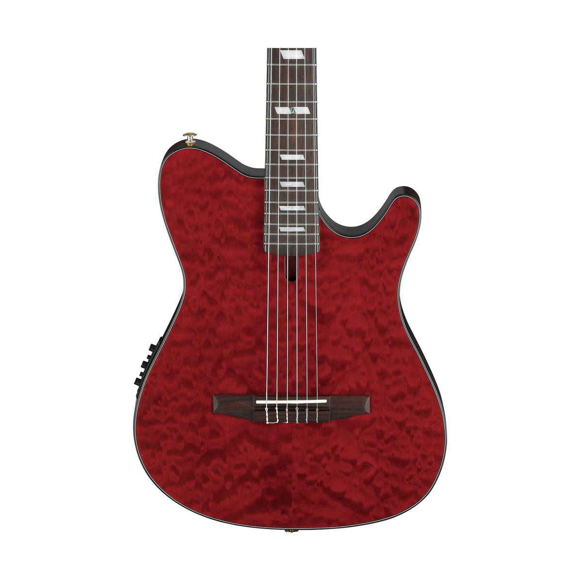 Ibanez FRH20QMN Nylon String Guitar Wine Red Low Gloss w/ Pickup