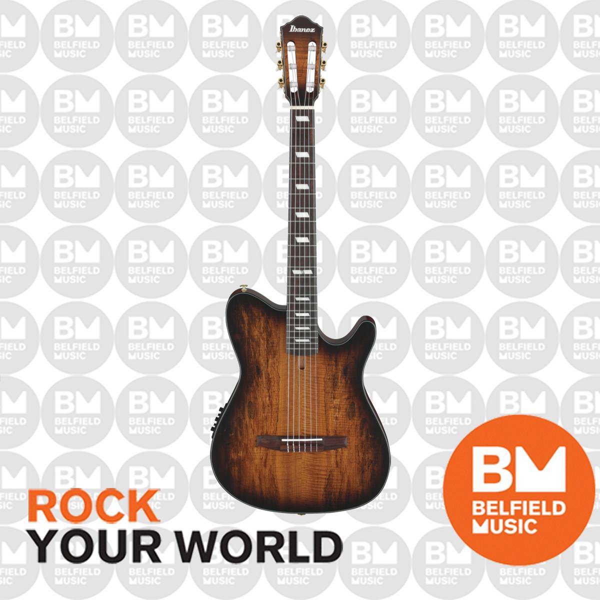 Ibanez FRH20SMN Nylon String Guitar Tobacco Burst Low Gloss w 