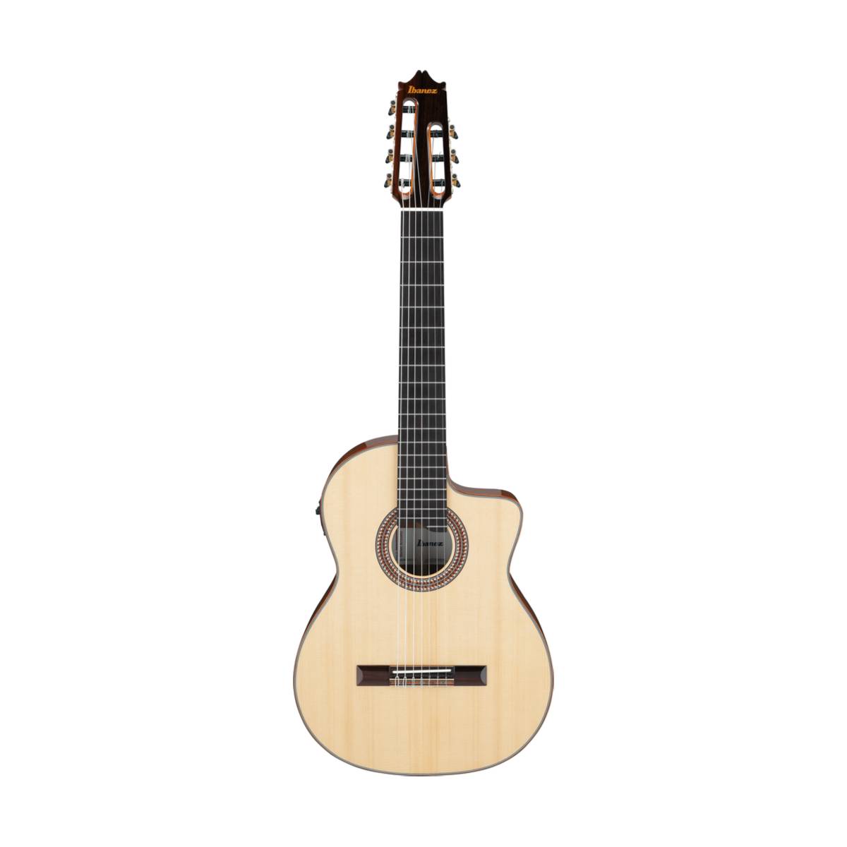 Ibanez GA3007CE Classical Nylon Acoustic Guitar 7-String Natural High Gloss w/ Pickup & Cutaway