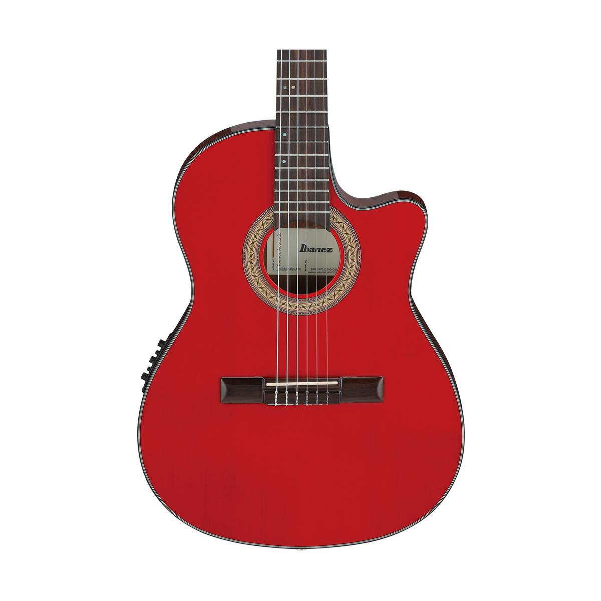 Ibanez GA35TCE Thinline Classical Guitar Nylon Strings Sapphire Red High Gloss