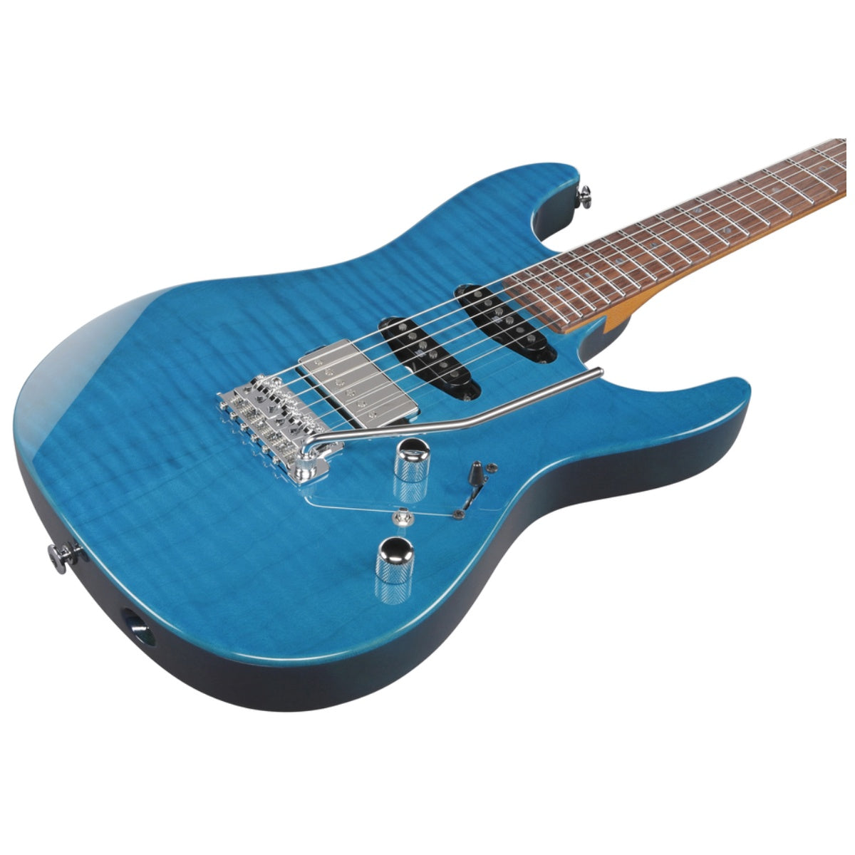 Ibanez MMN1 Martin Miller Signature Electric Guitar Transparent Aqua Blue w/ Duncan Pickups