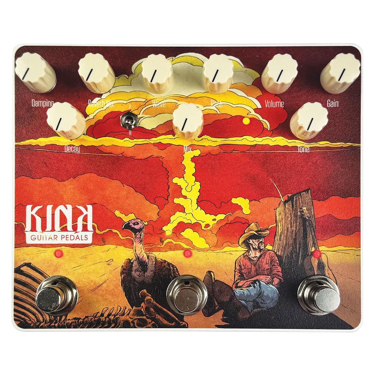 Kink Atomic Spaghetti Plus Overdrive Tremolo Reverb Effects Pedal