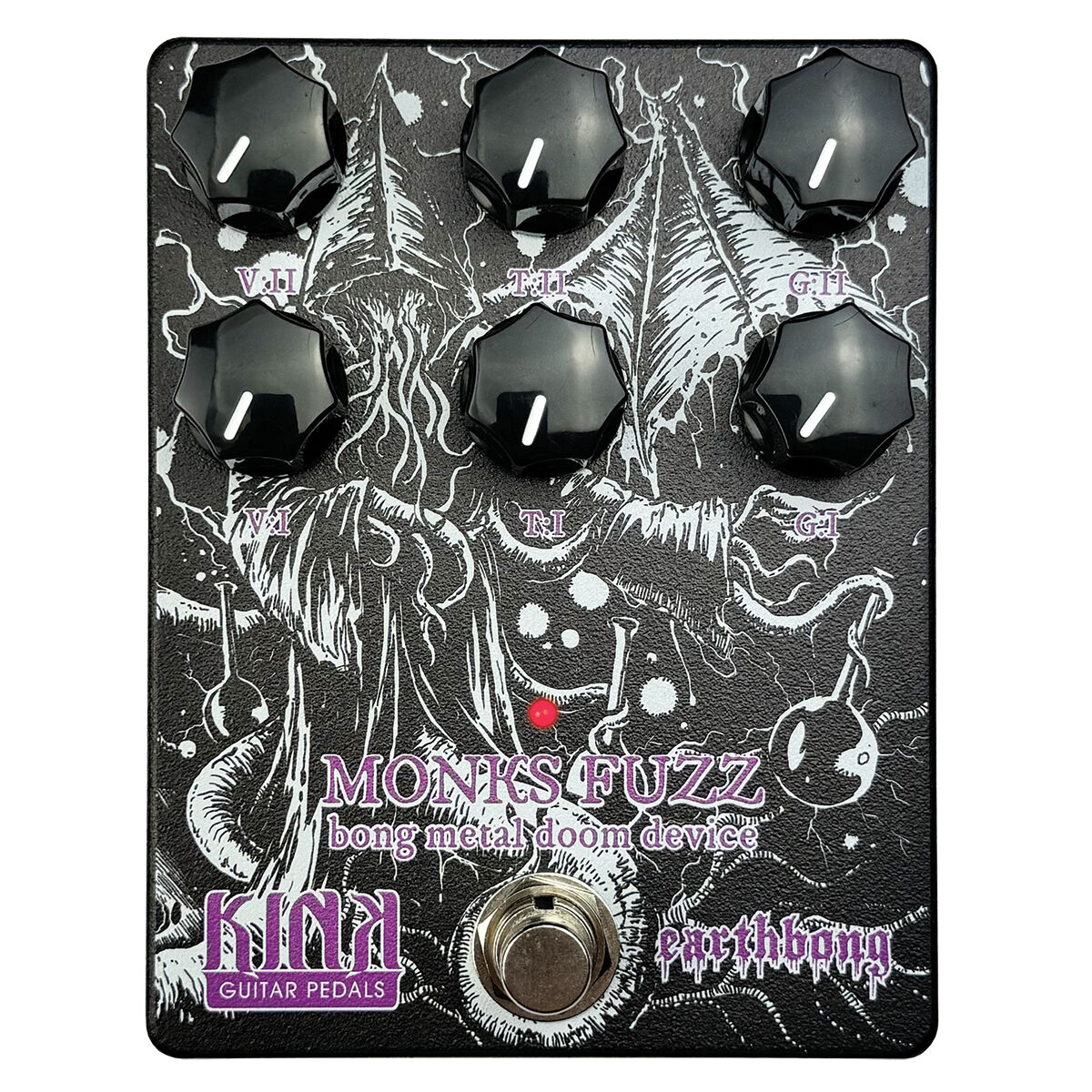 Kink Monks Fuzz Effects Pedal - Collaboration with Earthbong