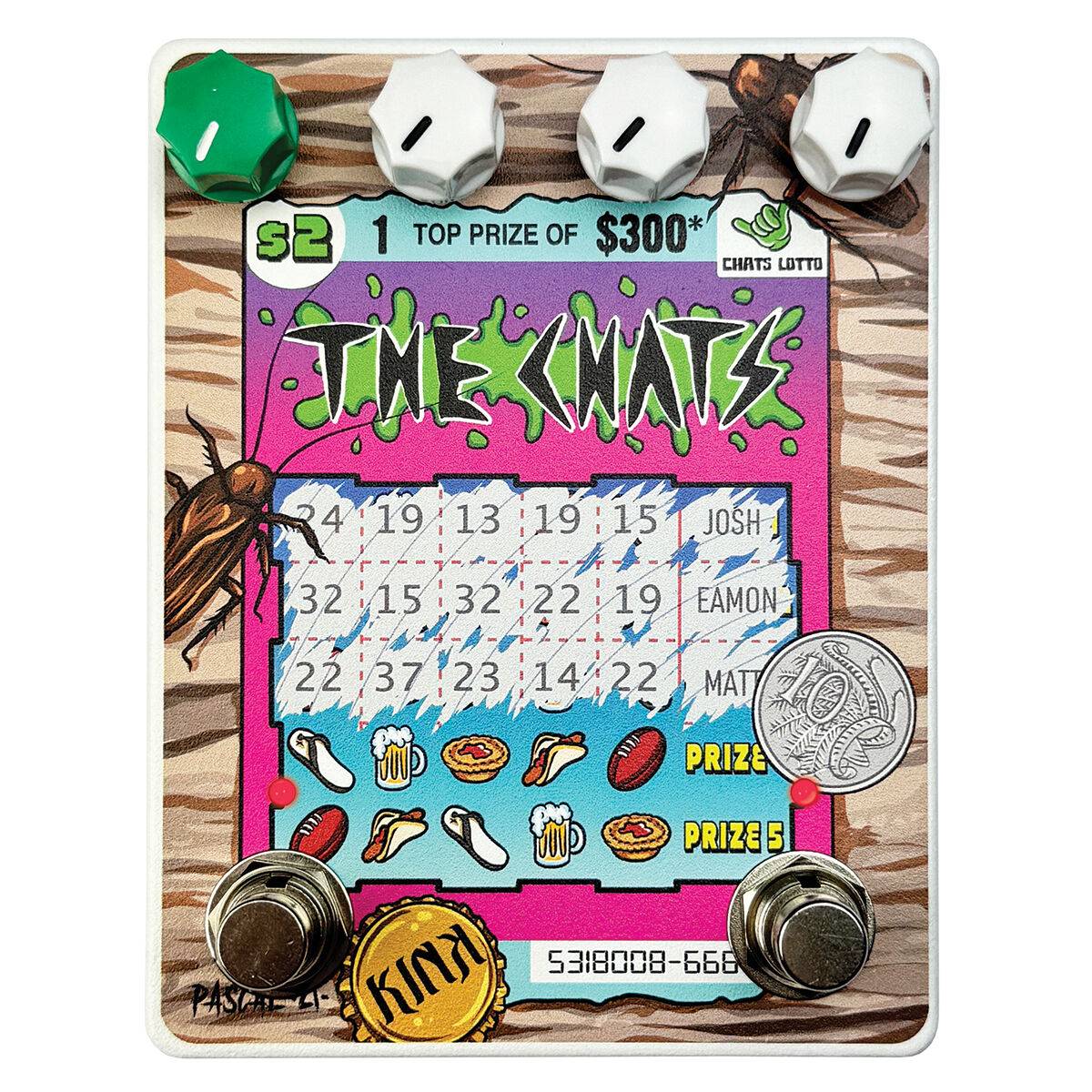 Kink Scratchie Fuzz Boost Guitar Effecs Pedal - Collaboration with the Chats