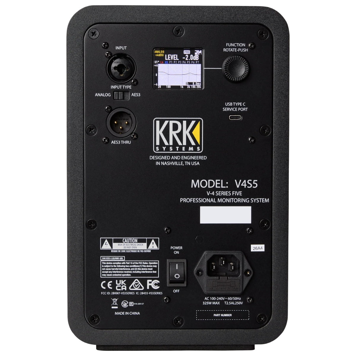 KRK V4 S5 Powered Studio Monitor 4inch 2-Way - V-Series 5