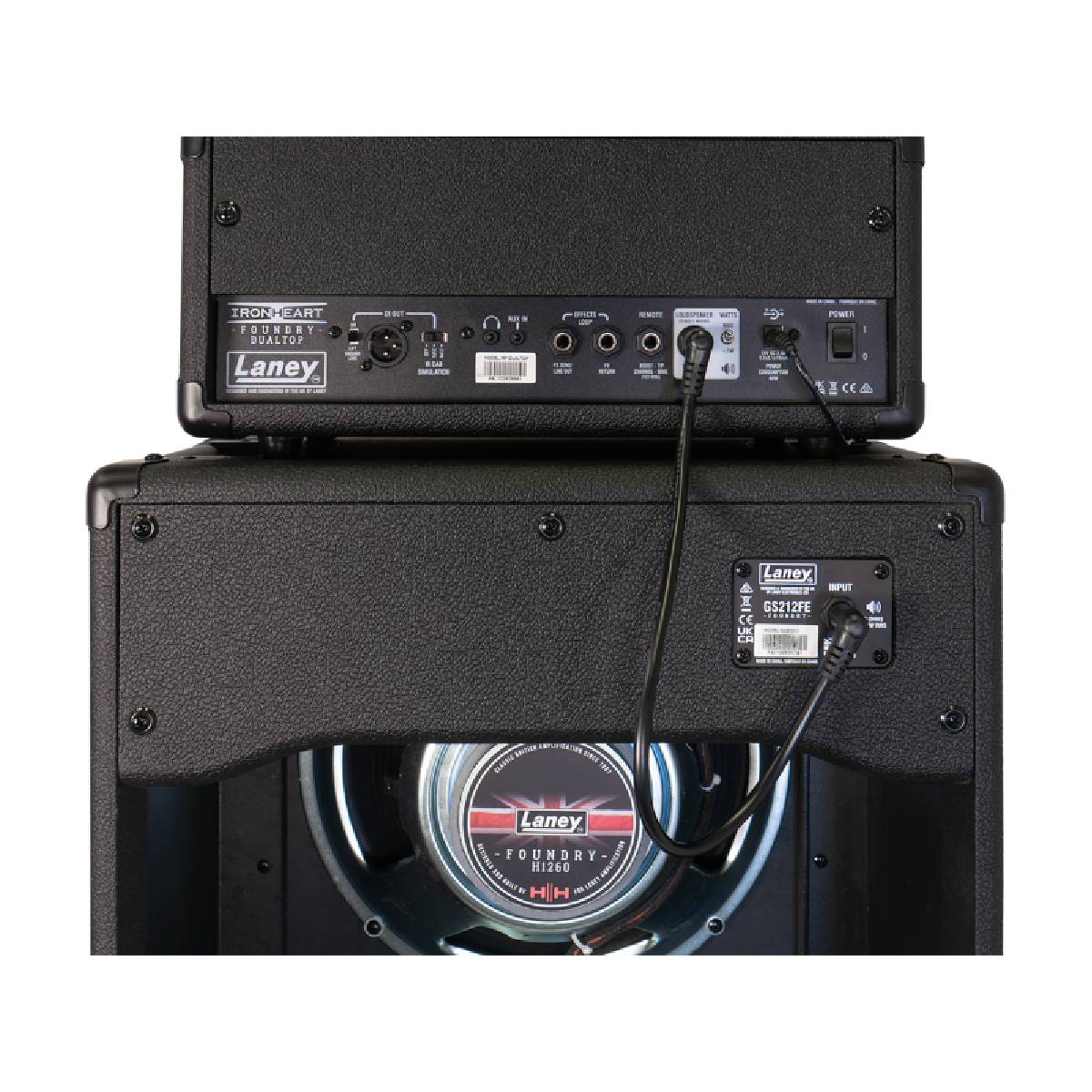 Laney Ironheart Foundry IRF-DUALRIG212 Guitar Amplifier DUALTOP 60w Head & CAB212 2x12" Cabinet