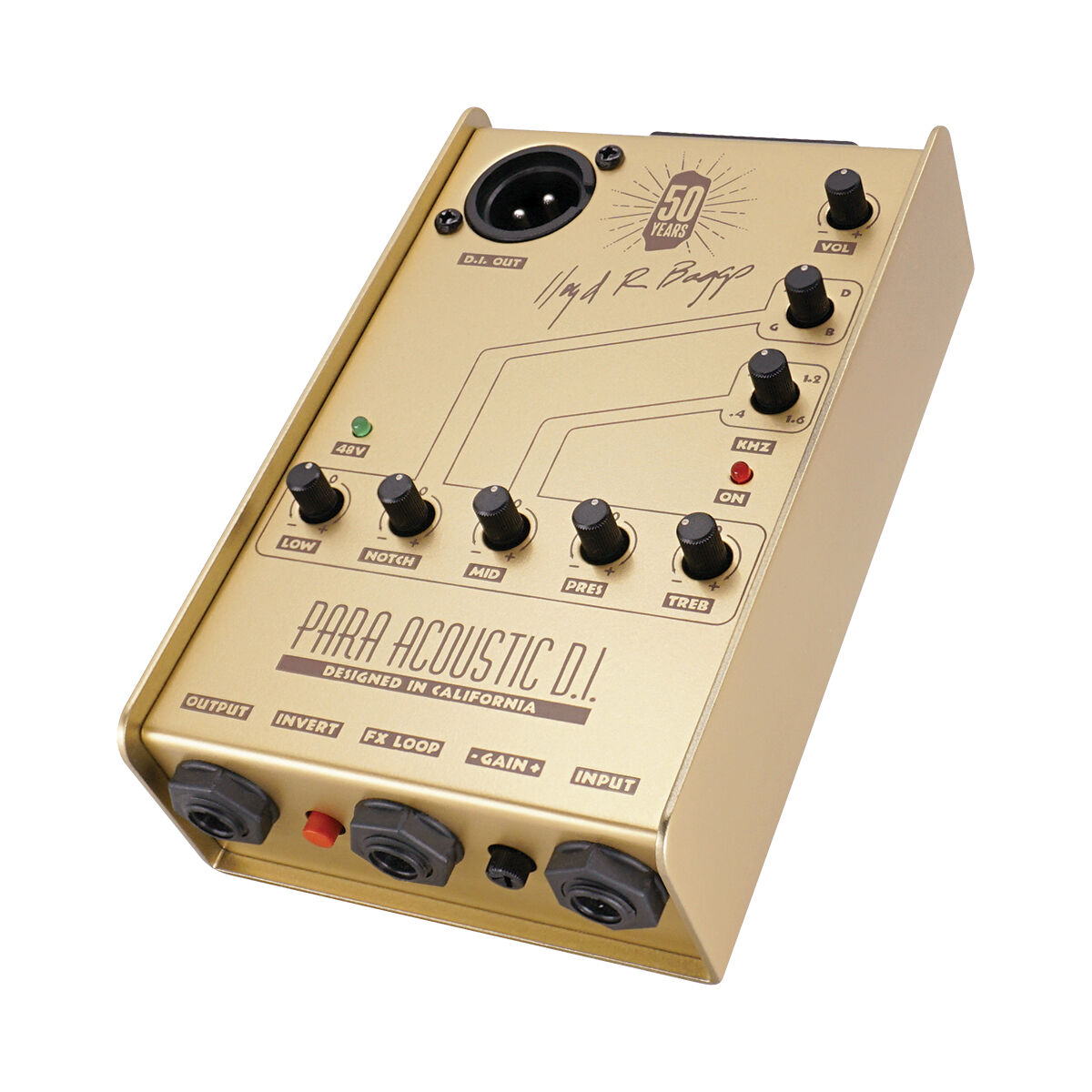 LR Baggs Para DI Acoustic Guitar Preamp Pedal 5 Band EQ Direct