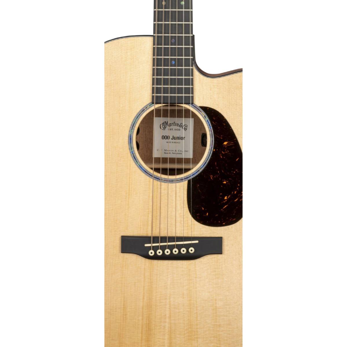 Martin 000C JR E 000 Junior-14 Fret Cutaway Acoustic Guitar Sapele w/ Pickup