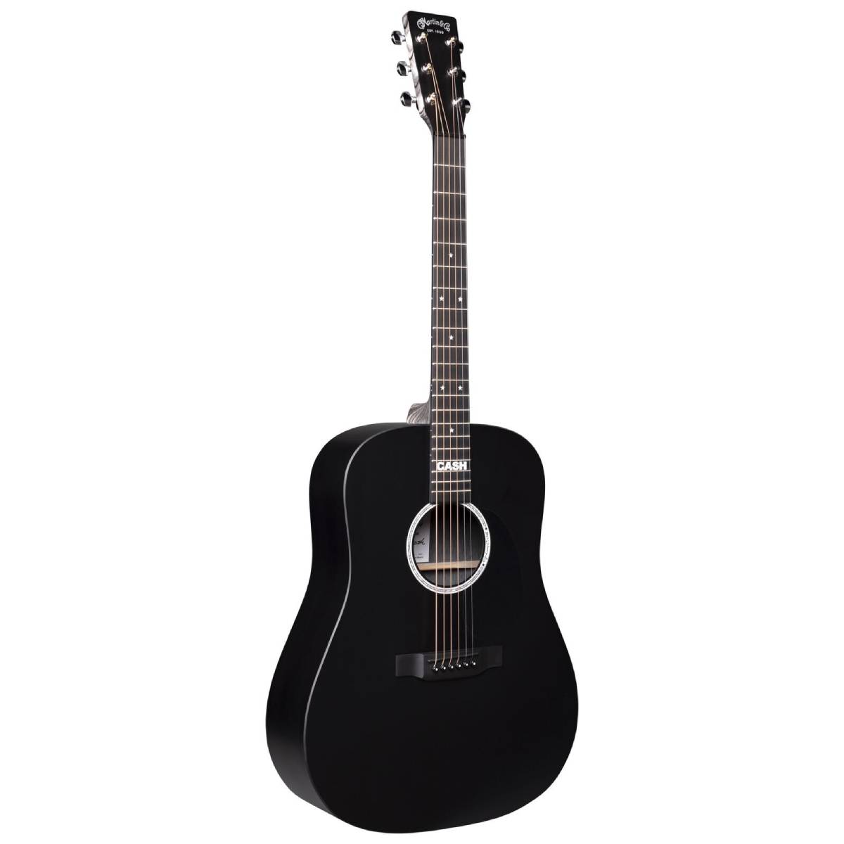 Martin DX Johnny Cash Signature D-14 Fret, Dreadnought Acoustic Guitar Black w/ Pickup