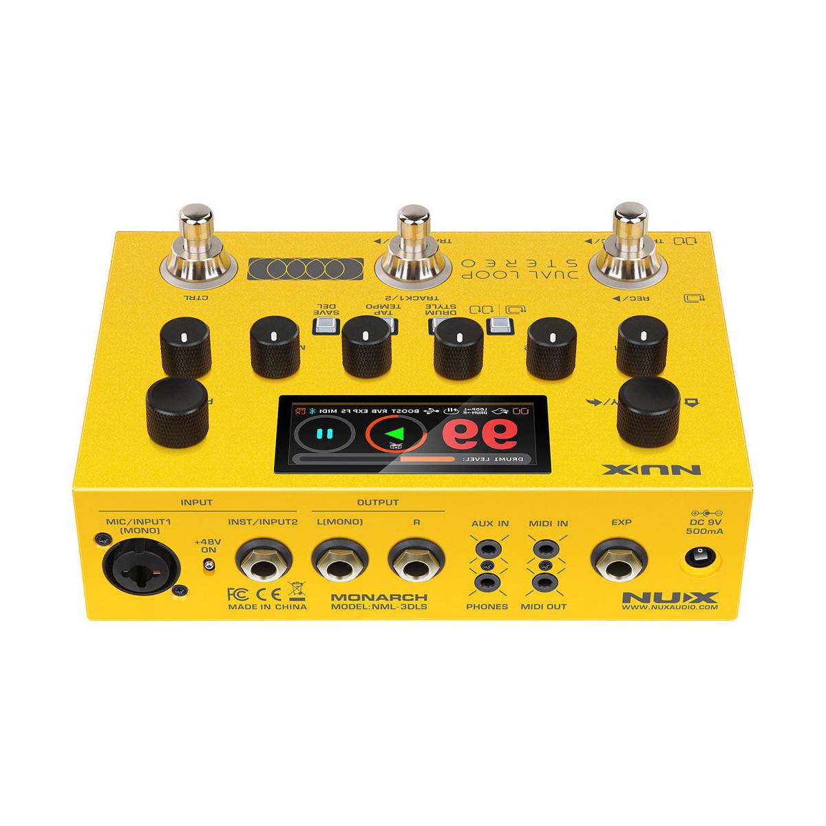 NU-X Monarch Dual Loop Stereo Guitar Effects Pedal