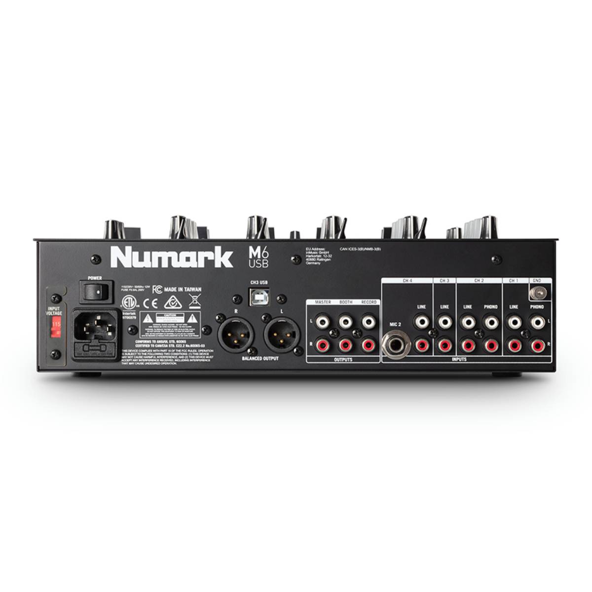 Numark M6USB USB DJ Mixer 4 Channel