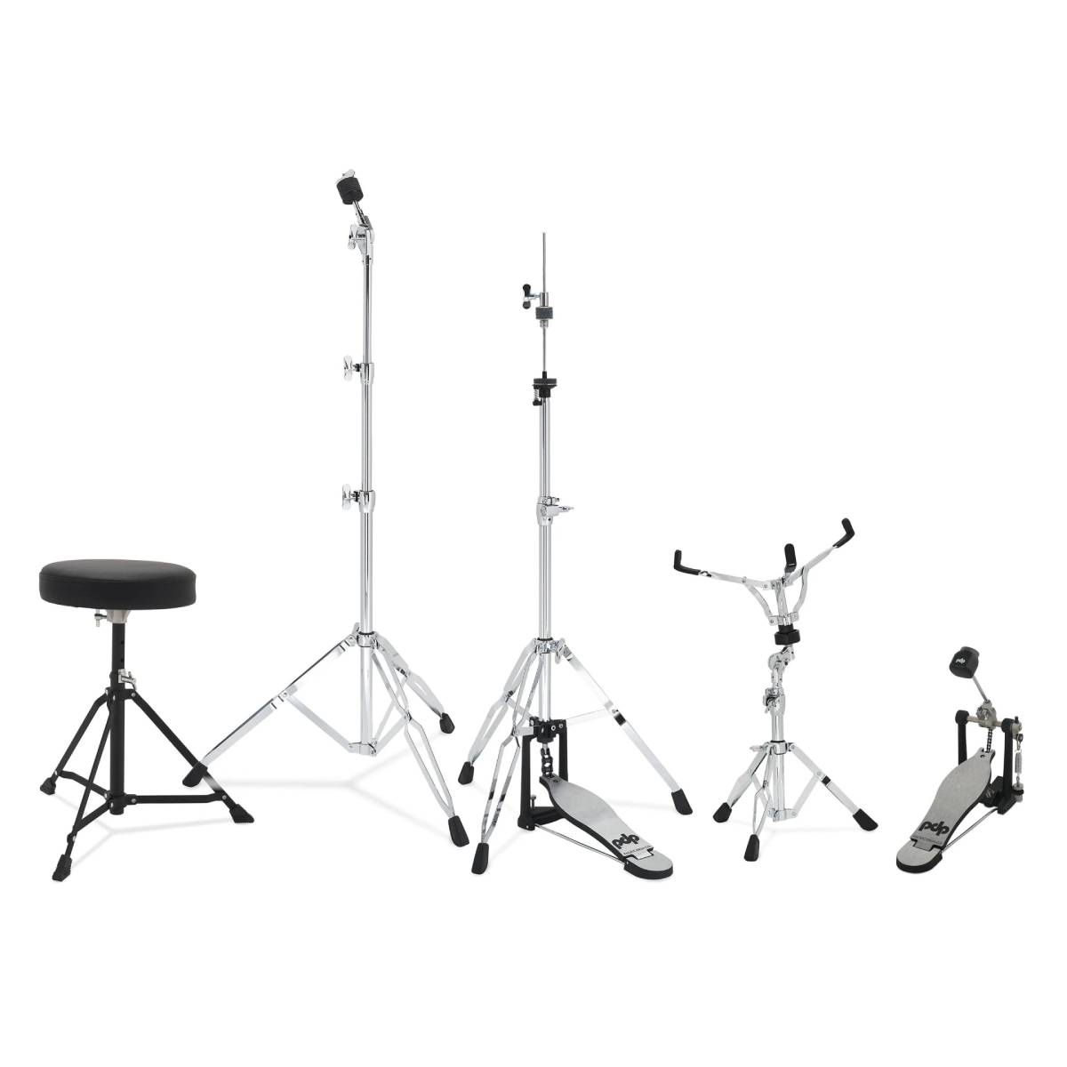 PDP DRUMS CENTREstage Drum Set 5-Piece Kit Ruby Red w/ 20inch Kick - Includes Hardware, Cymbals &amp; Throne