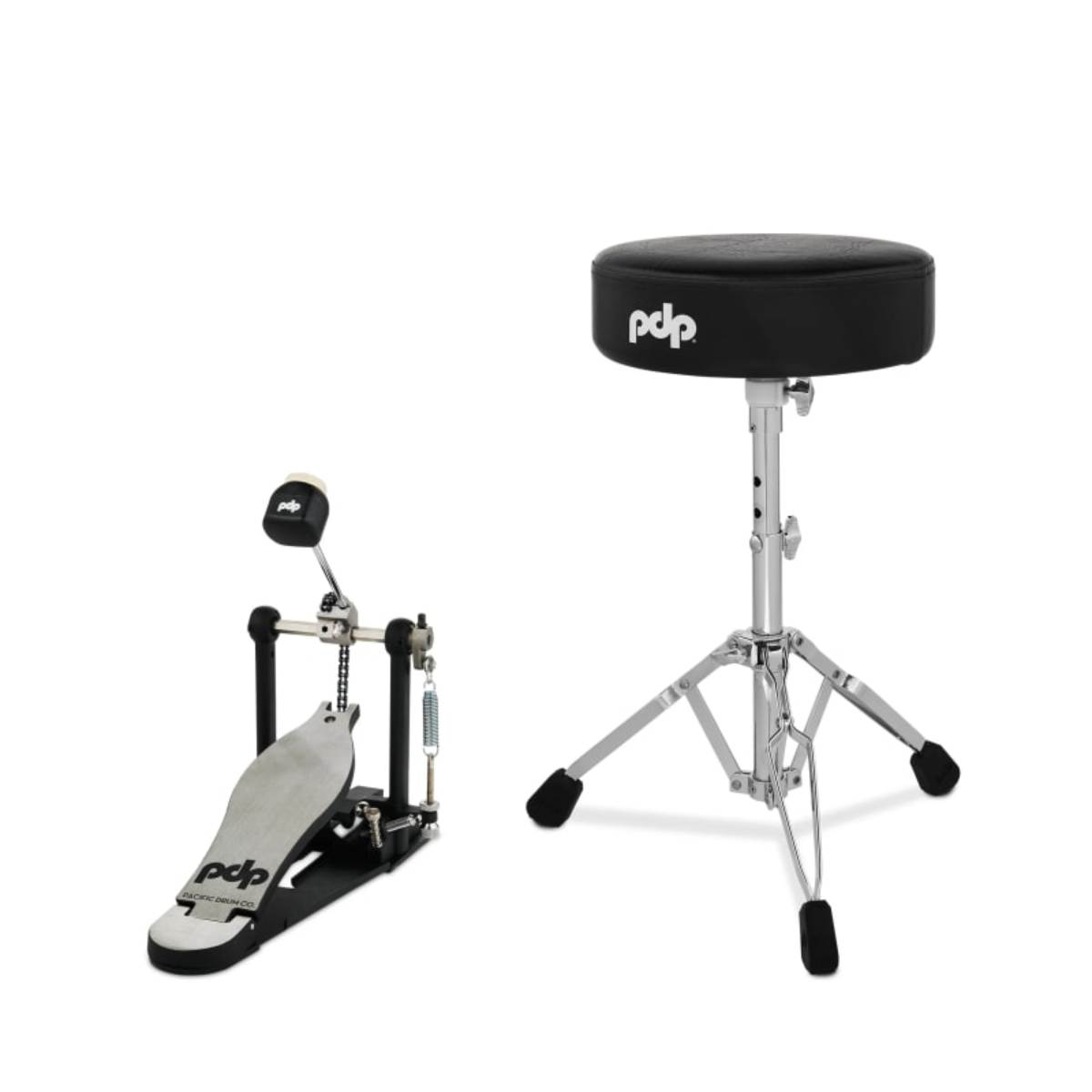 PDP Drums 700 Series Hardware Pack 2-Piece - PDSP710 Single Kick Pedal & PDDT710RB Stool