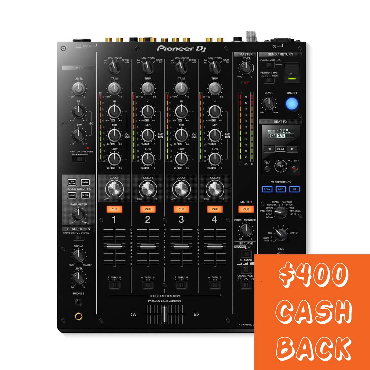 Pioneer DJ DJM750 MK2 4-Channel DJ Mixer w/ Club DNA (Black)