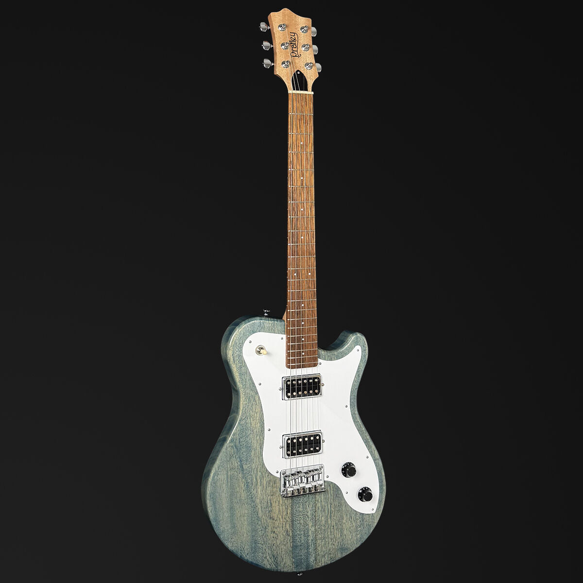 Pratley DVR Single Cutaway Electric Guitar Solid QLD Blue Fig Body Denim Blue