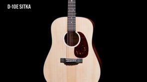 Martin D-10E Road Series D-14 Fret Dreadnought Acoustic Guitar Sapele w/ Pickupo