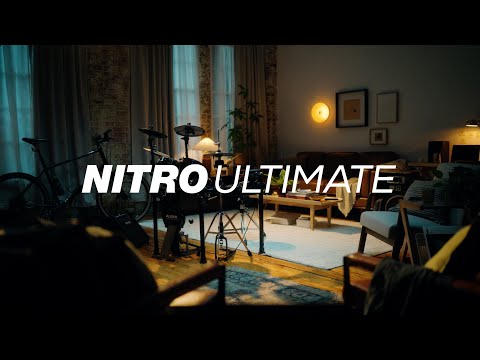 Alesis Nitro Ultimate Kit 9-Piece Professional Electronic Drum Kit w/ Stand-Mounted Hi-Hat & Bluetooth
