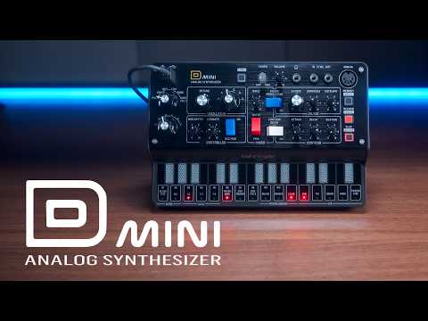 Behringer D MINI Synth Portable Legendary Analogue Synthesizer w/ 1x VCO, Classic VCF, 1x LFO & 2x Envelopes