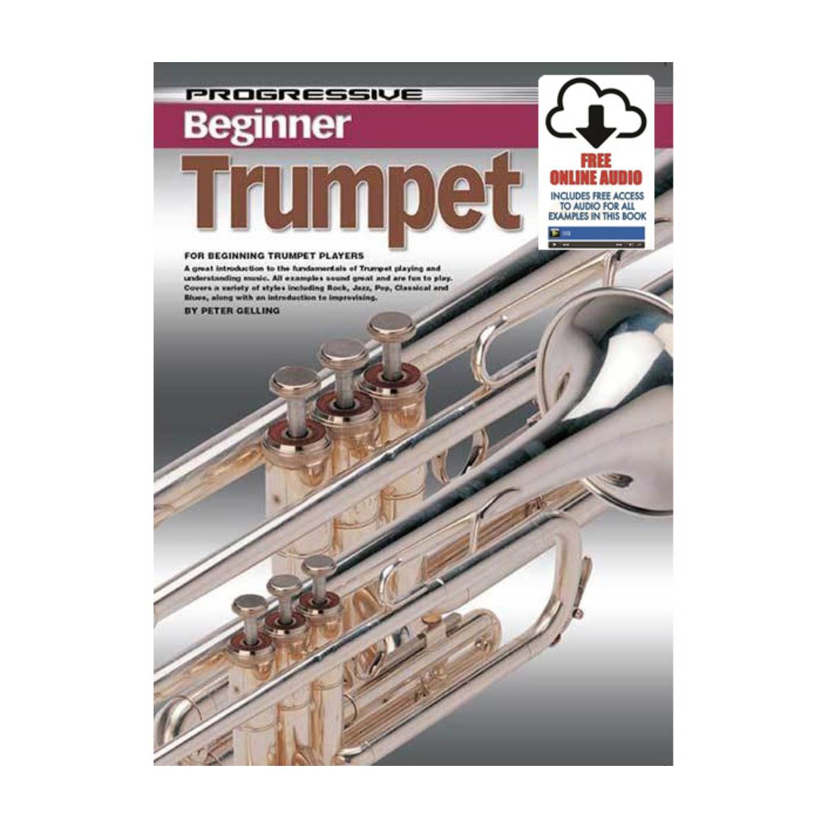 Progressive Books 69122 Beginner Trumpet w/ Online Media &amp; Audio