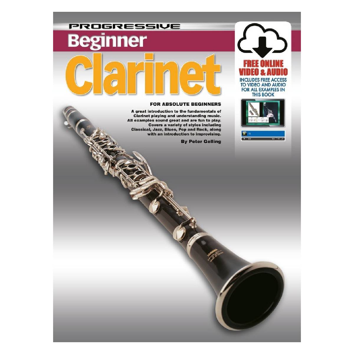 Progressive Books 69177 Beginner Clarinet w/ Online Media & Audio
