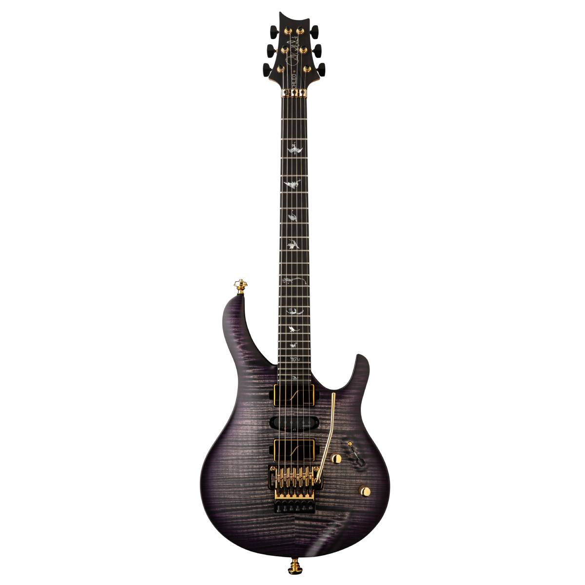 PRS Paul Reed Smith Chleo Herman Li Signature Model Electric Guitar Charcoal Purple Wraparound Burst