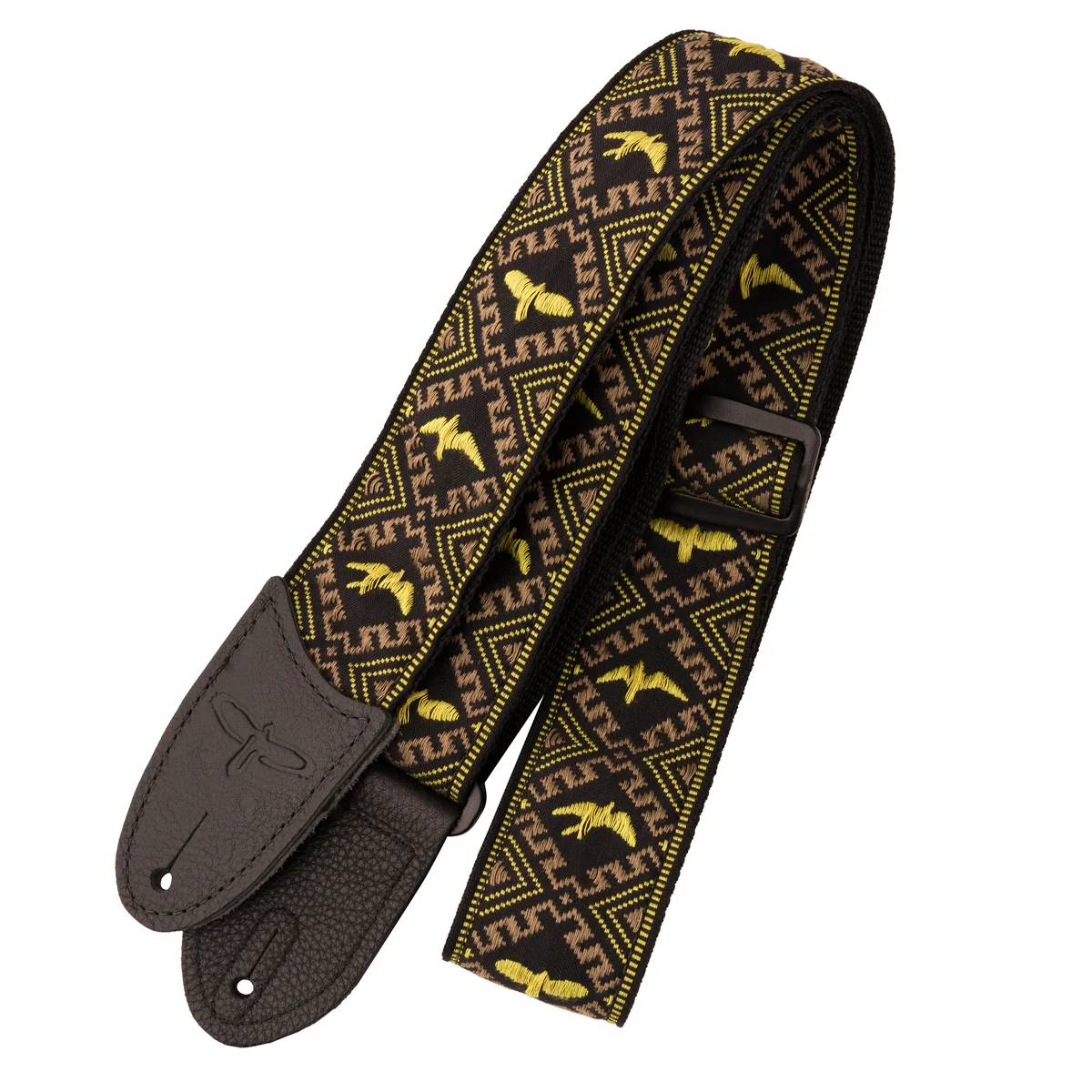 PRS Paul Reed Smith Guitar Strap Hootenanny Yellow & Black Birds