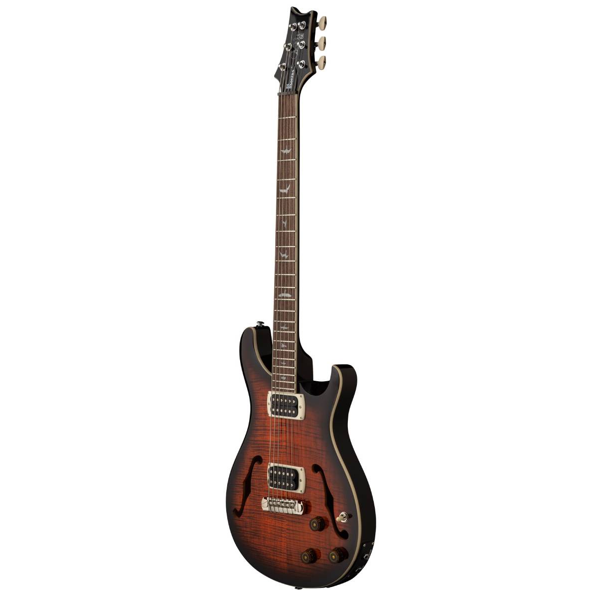 PRS Paul Reed Smith SE Ed Sheeran Hollowbody I Baritone Piezo Electric Guitar Orange Tiger Smokeburst