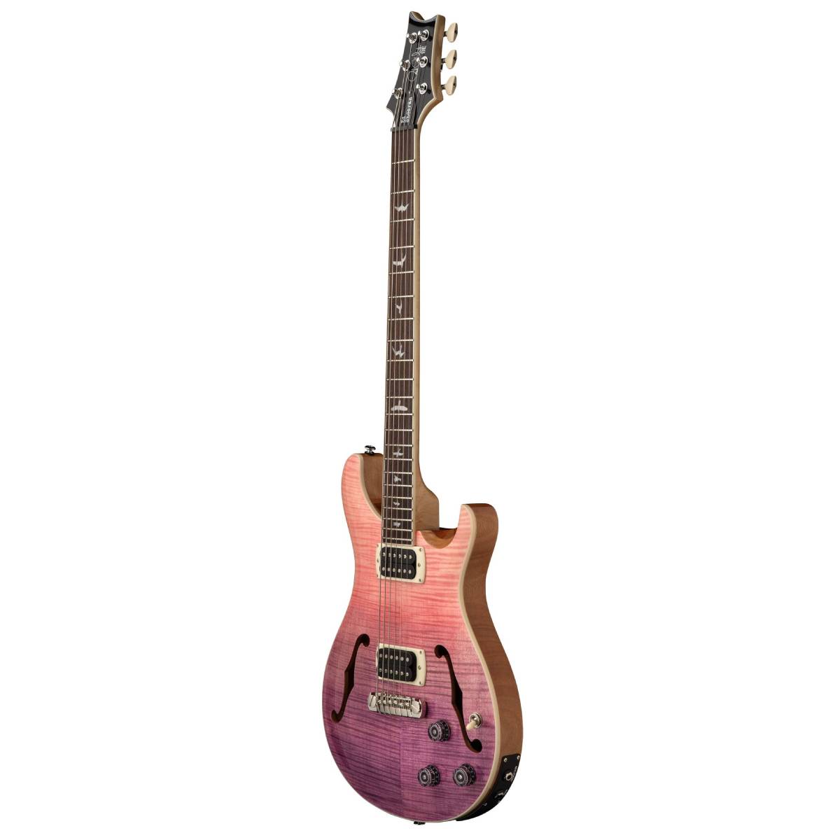 PRS Paul Reed Smith SE Ed Sheeran Hollowbody I Baritone Piezo Electric Guitar Pink Ombre