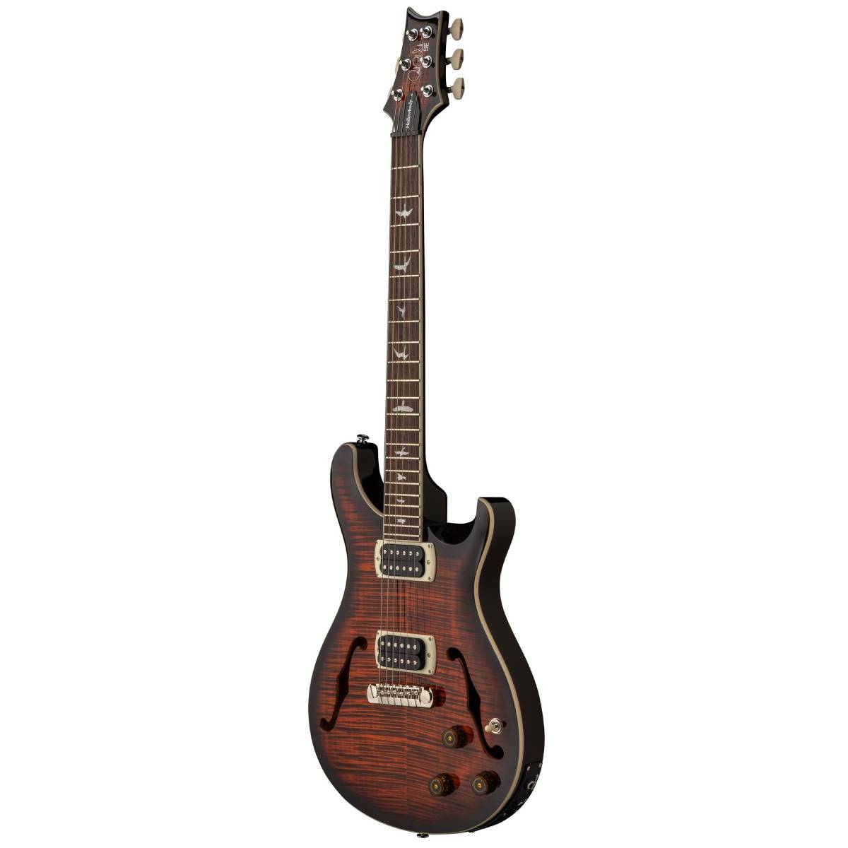 PRS Paul Reed Smith SE Ed Sheeran Hollowbody I Piezo Electric Guitar Orange Tiger Smokeburst