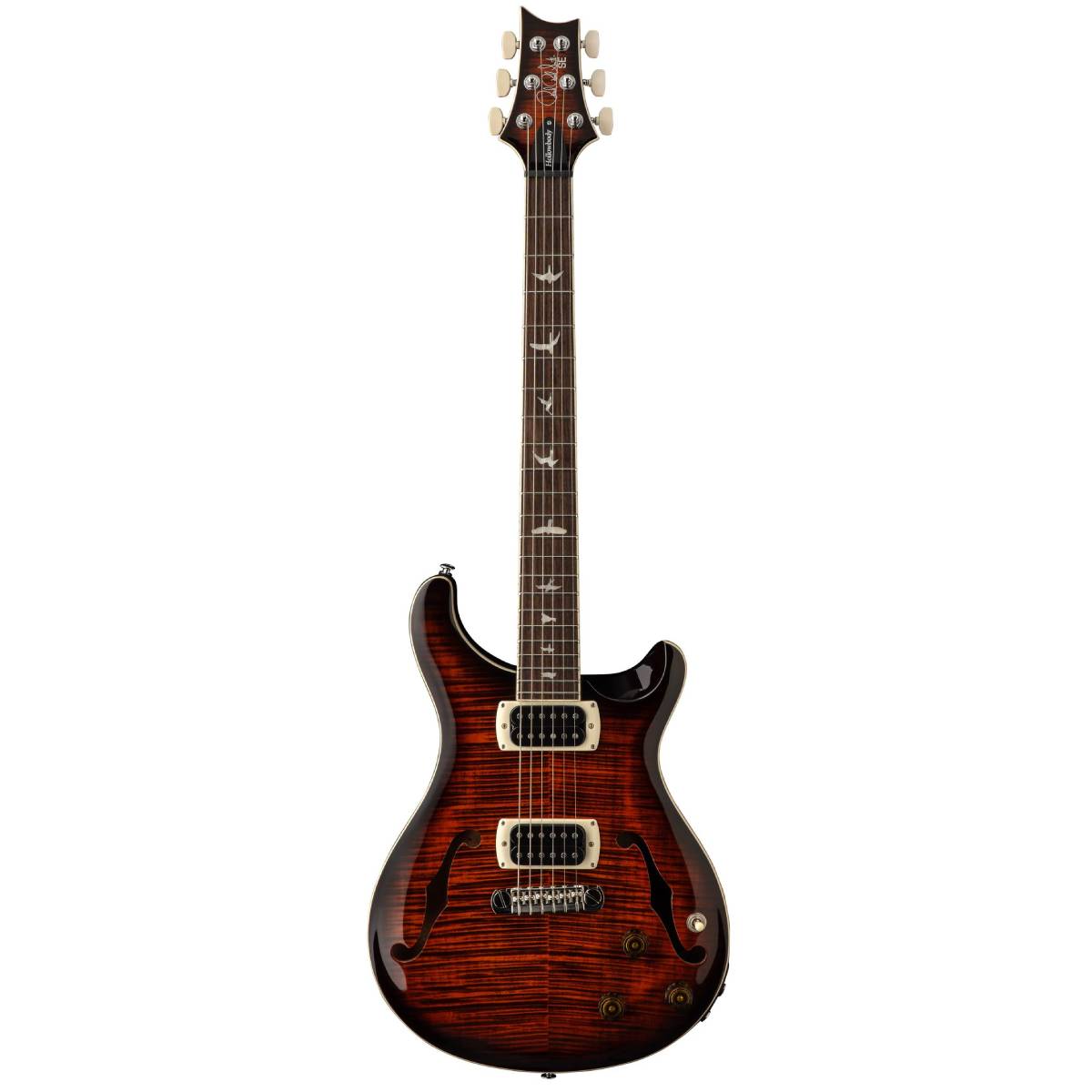 PRS Paul Reed Smith SE Ed Sheeran Hollowbody I Piezo Electric Guitar Orange Tiger Smokeburst
