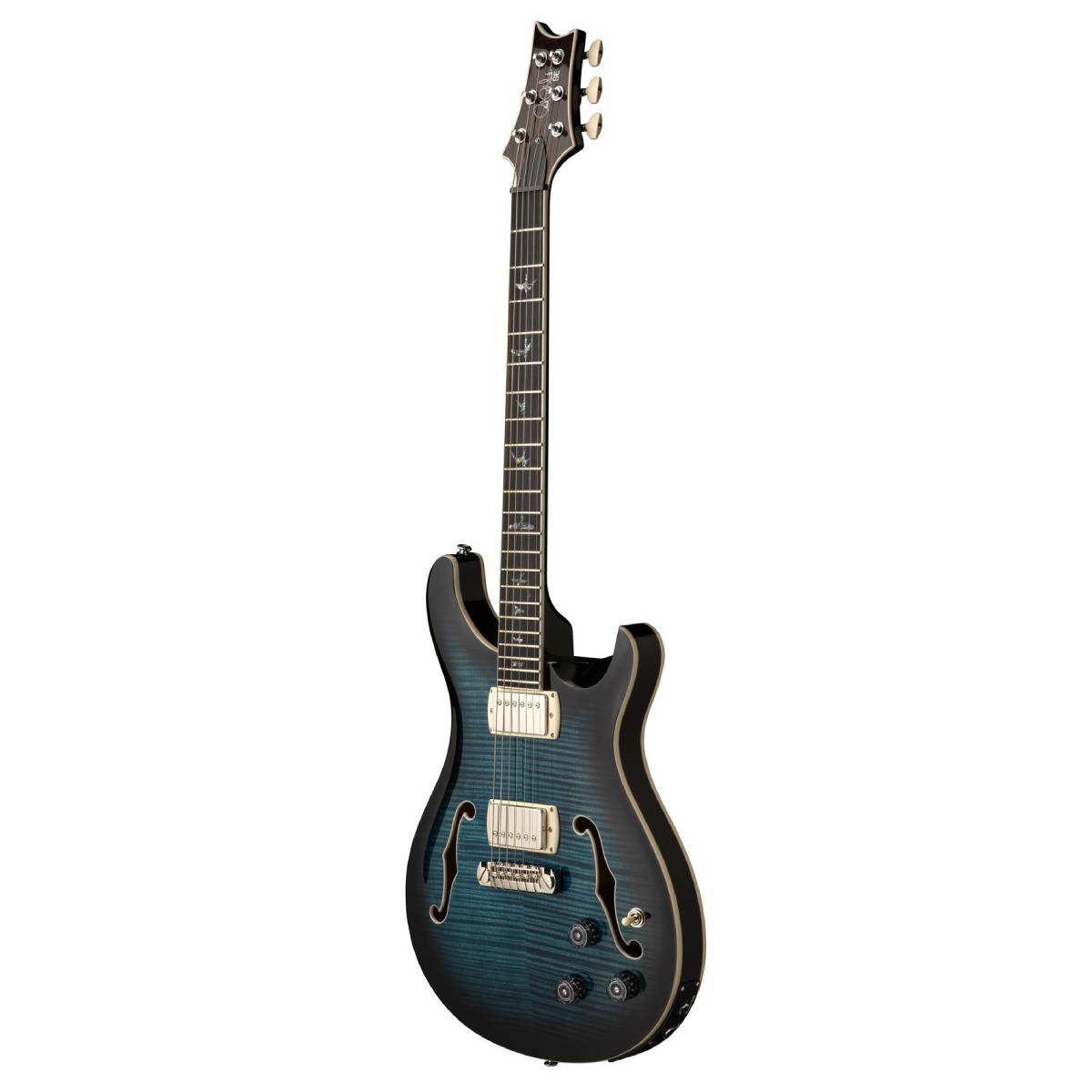 PRS Paul Reed Smith SE Hollowbody II Piezo Electric Guitar Peacock Blue Smokeburst