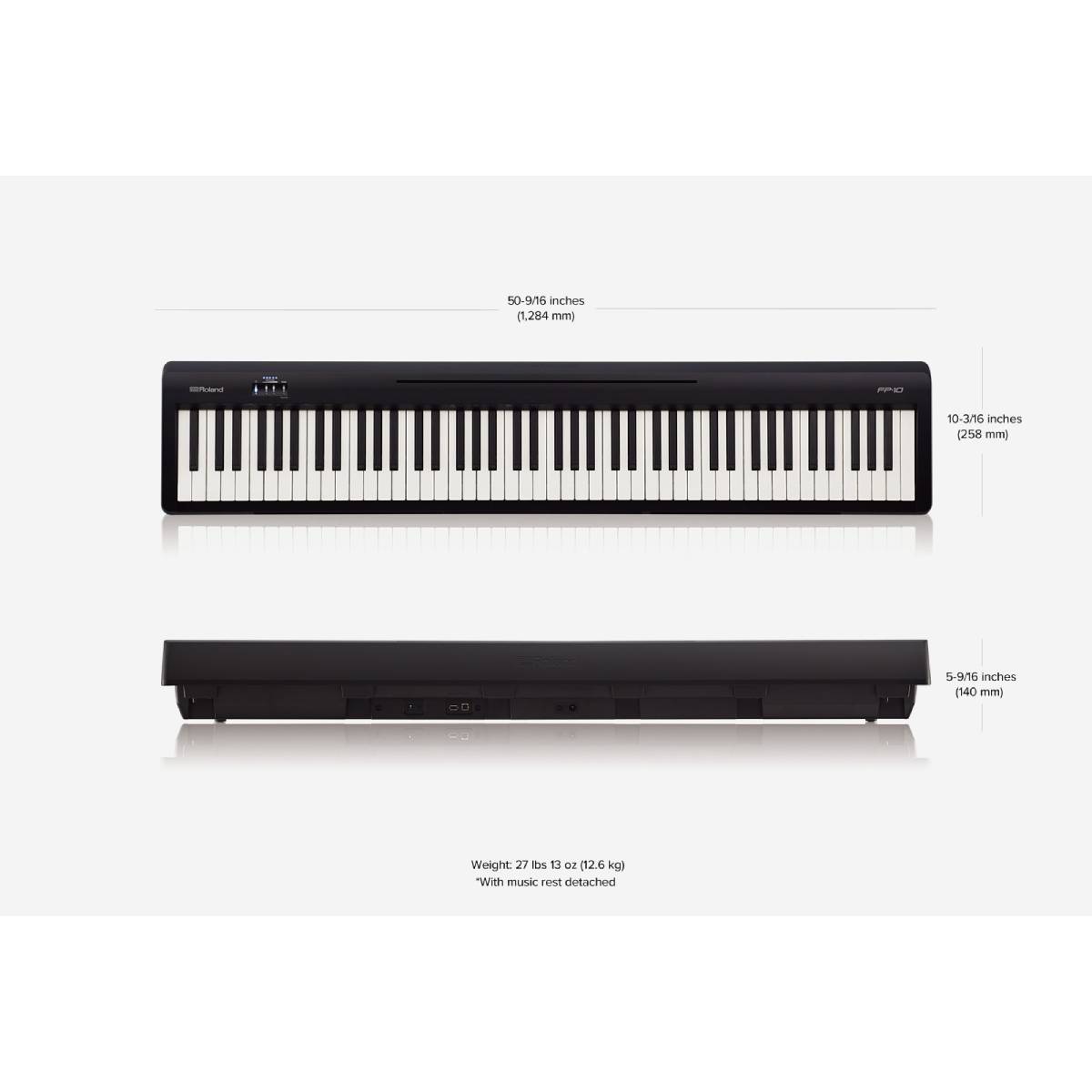 Roland FP-10 Digital Piano Kit Black w/ KSCFP10 Stand