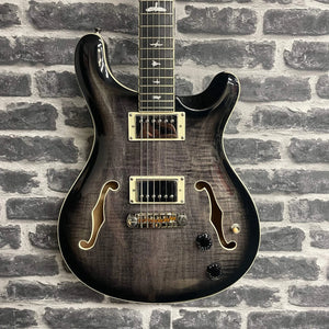 PRS Paul Reed Smith SE Hollowbody II Electric Guitar Charcoal Burst - PREOWNED