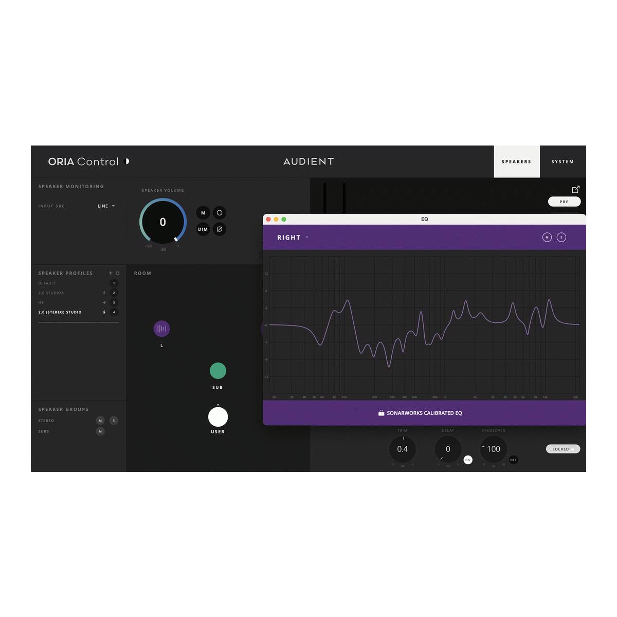 Sonarworks ORIA Mini Room Correction System Add-On w/ SoundID Reference integration.