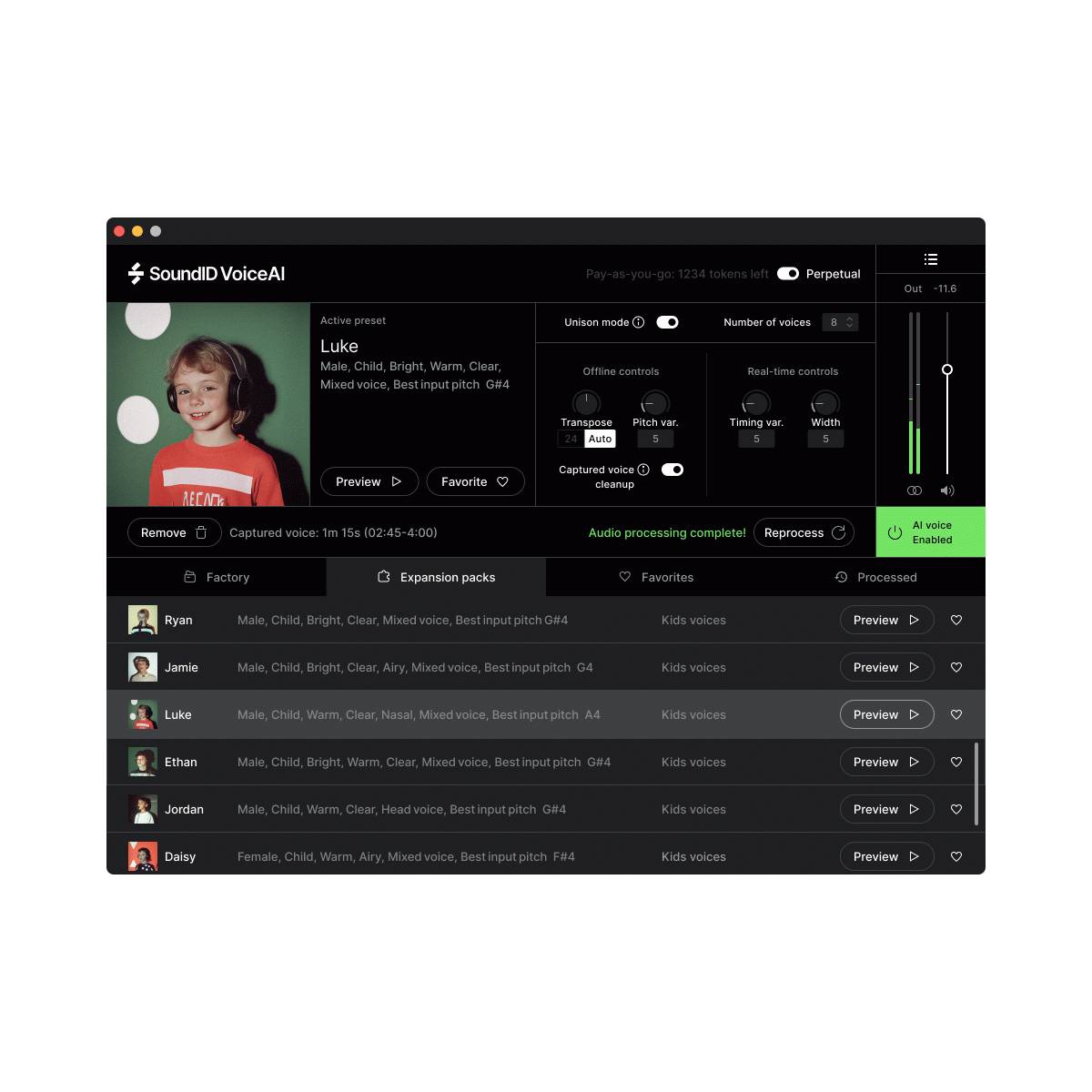 Sonarworks SoundID VoiceAI - Kids Voices Expansion