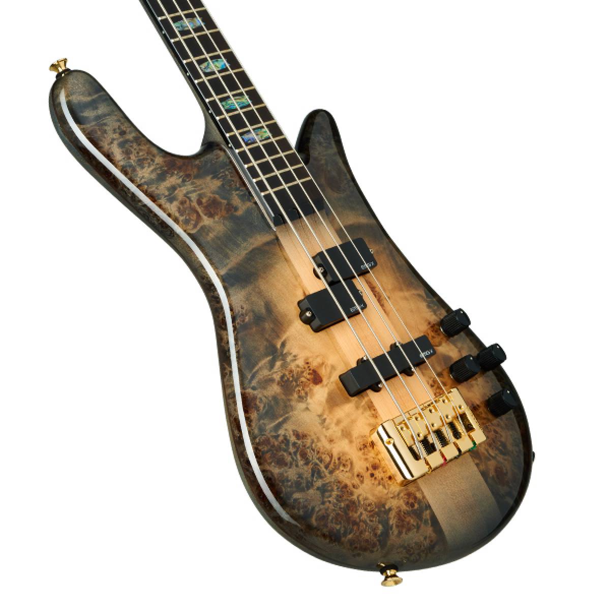 Spector Euro 4 CST Bass Guitar Natural Black Burst Gloss w/ EMGs - EURO4CSTBLK