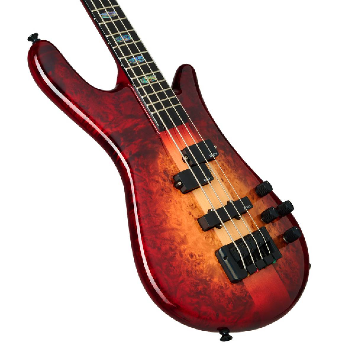 Spector Euro 4 CST Bass Guitar Natural Red Burst Gloss w/ EMGs - EURO4CSTRED