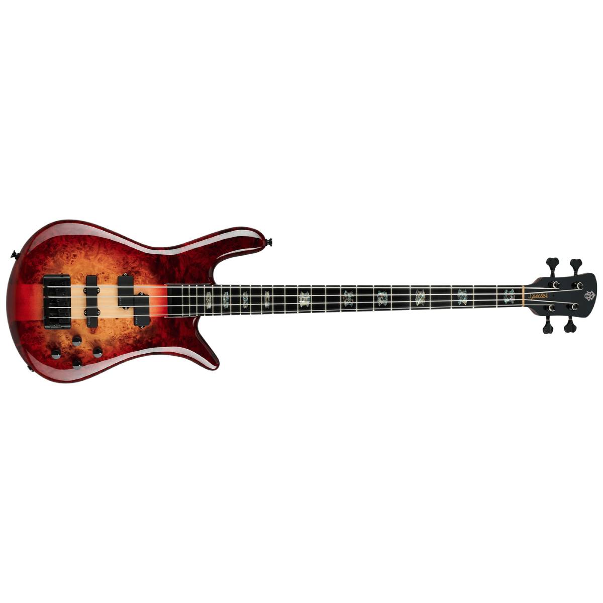 Spector Euro 4 CST Bass Guitar Natural Red Burst Gloss w/ EMGs - EURO4CSTRED
