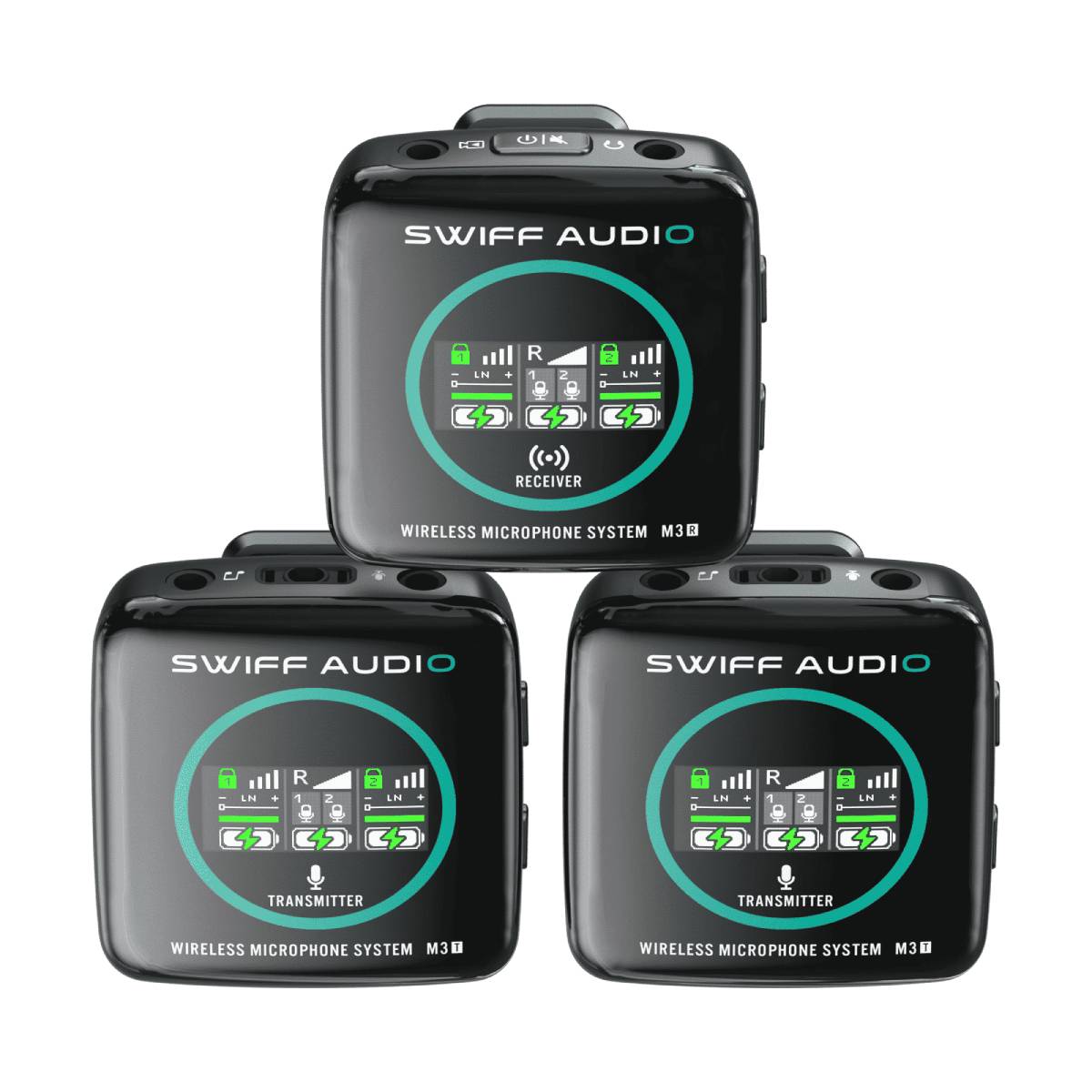 Swiff Audio M3 Pro Wireless Microphone Kit - 2x Mic Transmitters & 1x Receiver