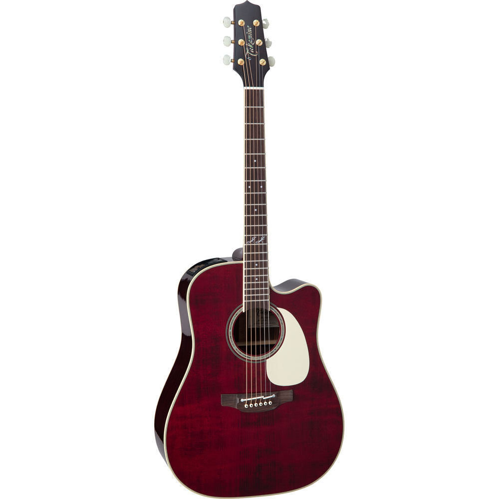 Takamine JJ325SRCL John Jorgenson Signature Acoustic Guitar Dreadnought Gloss Red w/ Pickup