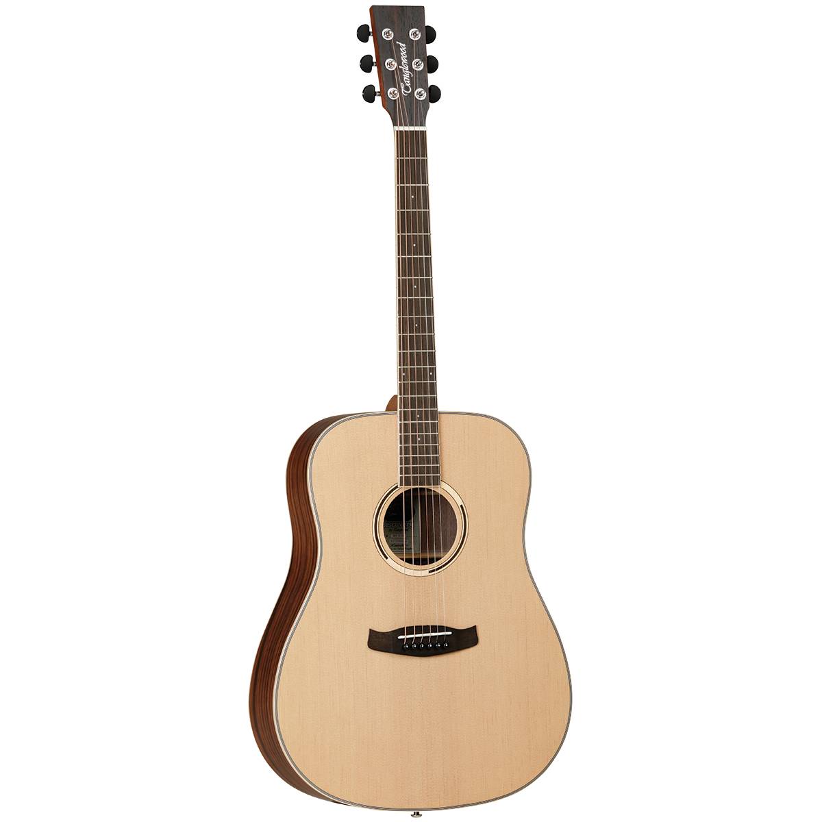 Tanglewood TDBTDEB Discovery Exotic Acoustic Guitar Dreadnought Ebony Natural