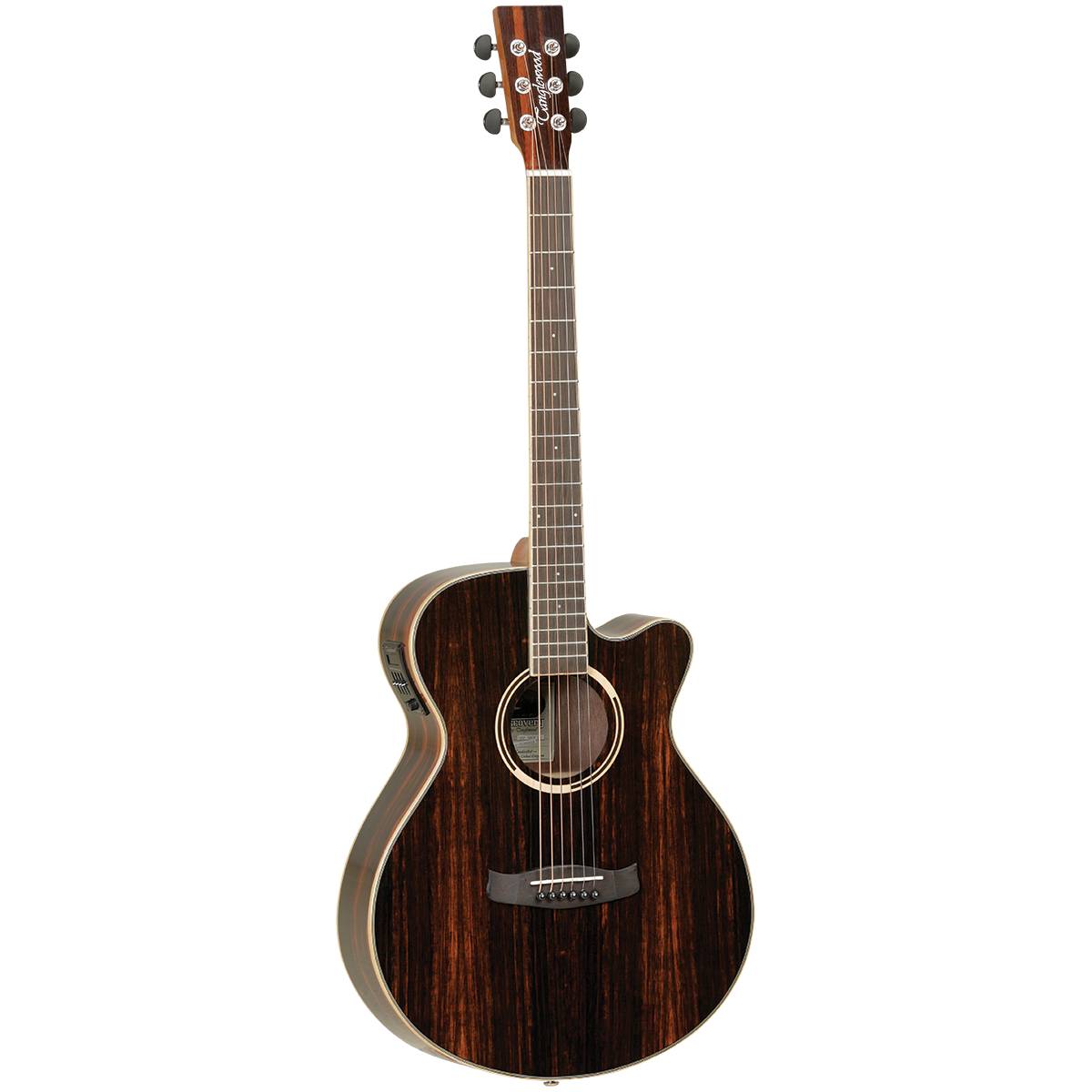 Tanglewood TDBTSFCEAEB Discovery Exotic Acoustic Guitar Superfolk All Ebony Natural w/ Cutaway