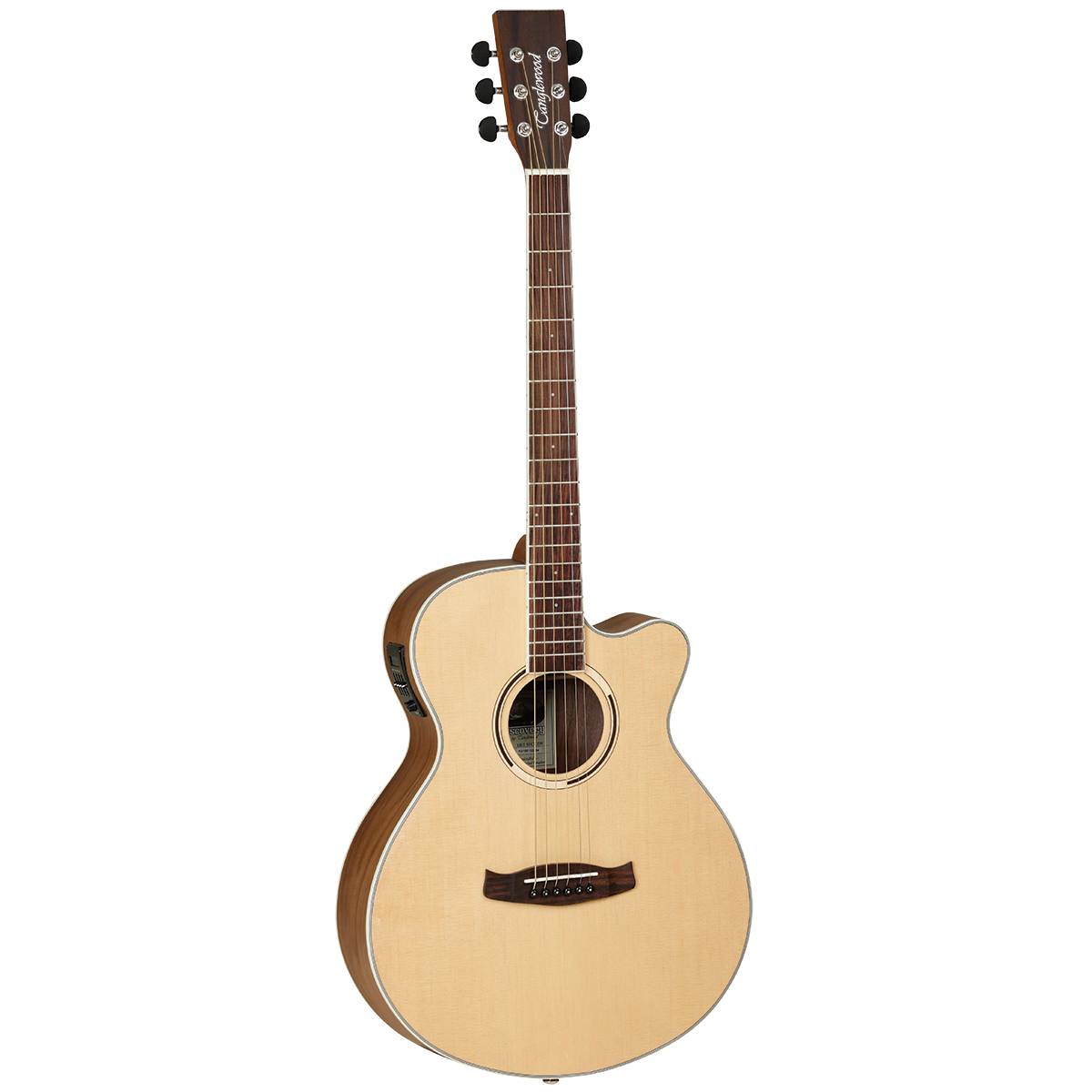 Tanglewood TDBTSFCEBW Discovery Exotic Acoustic Guitar SuperFolk Black Walnut Natural w/ Cutaway