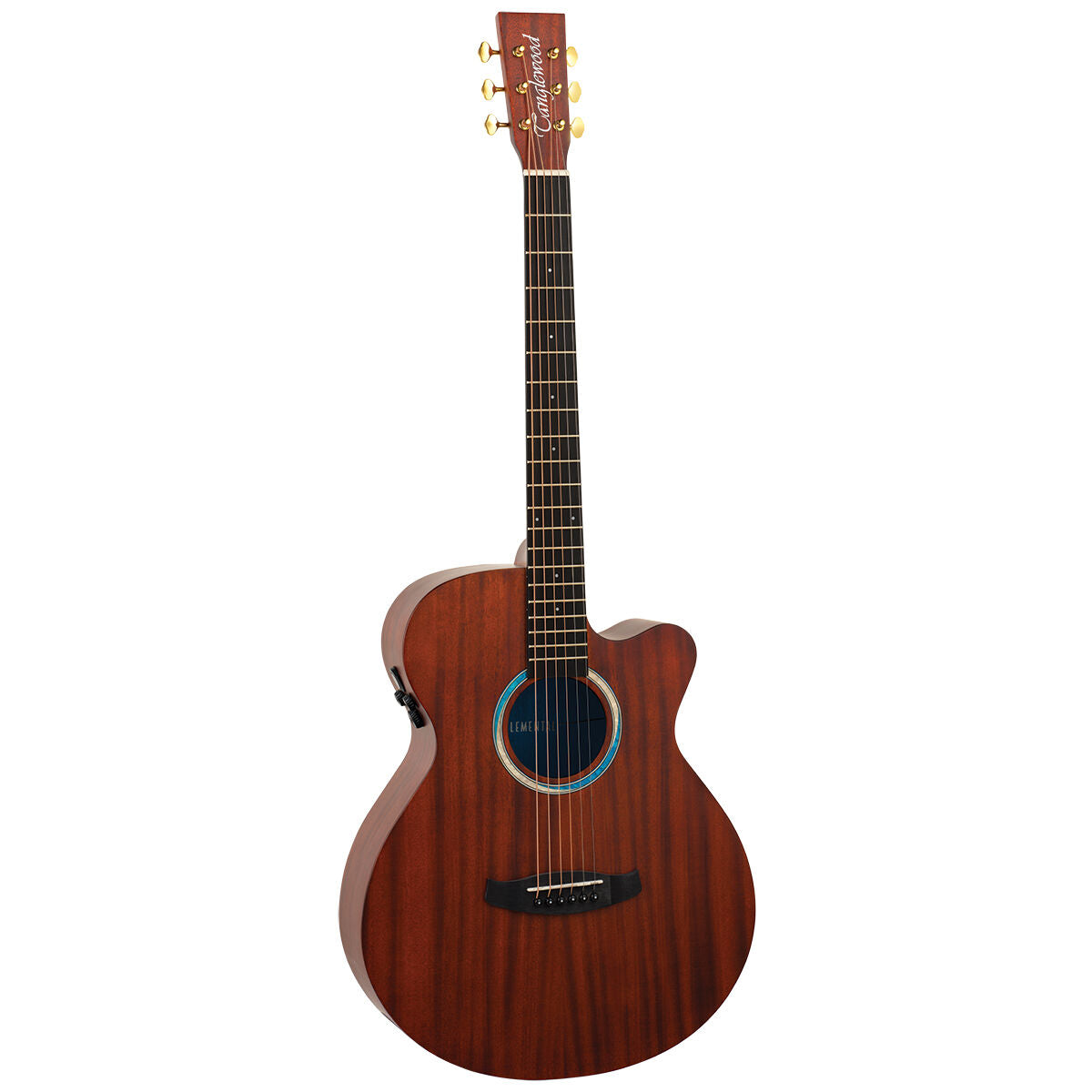 Tanglewood TE4-CE-BL Elemental Acoustic Guitar SuperFolk Solid Mahogany Top w/ Cutway & Pickup