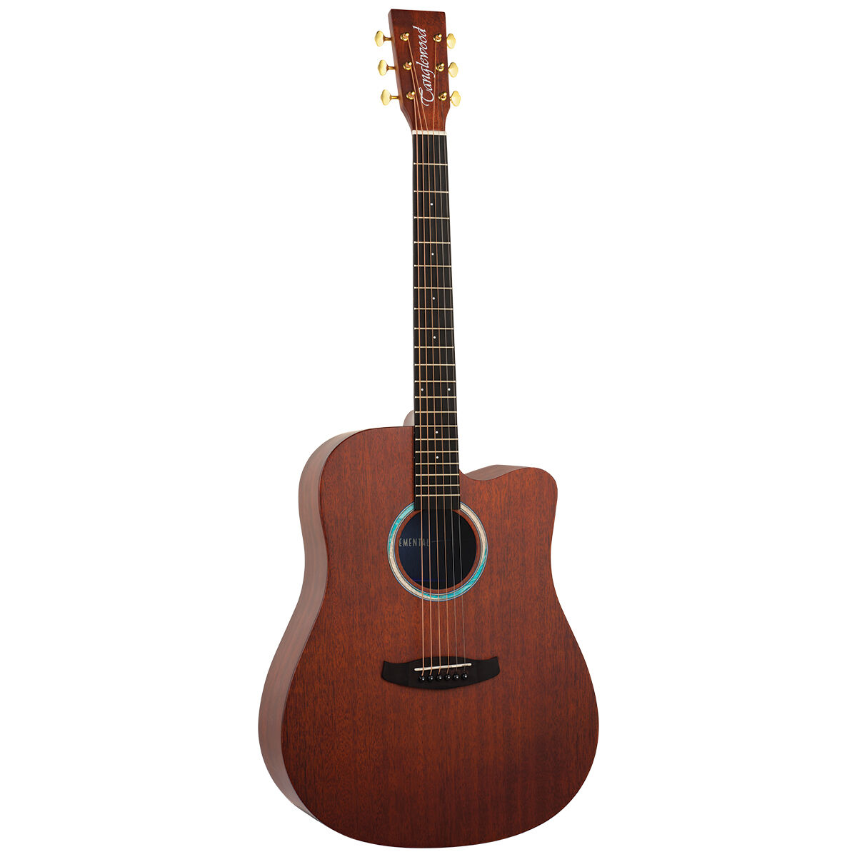 Tanglewood TE5-CE-BL Elemental Acoustic Guitar Dreadnought Solid Mahogany Top w/ Cutway &amp; Pickup