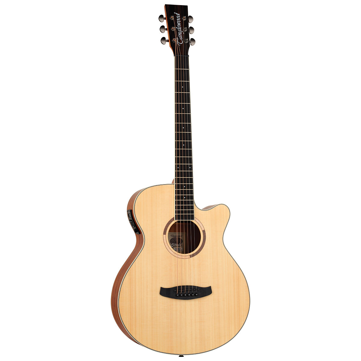 Tanglewood TS4-CE-ST Strada Acoustic Guitar SuperFolk Solid Top Spruce/Mahogany w/ Pickup &amp; Cutaway