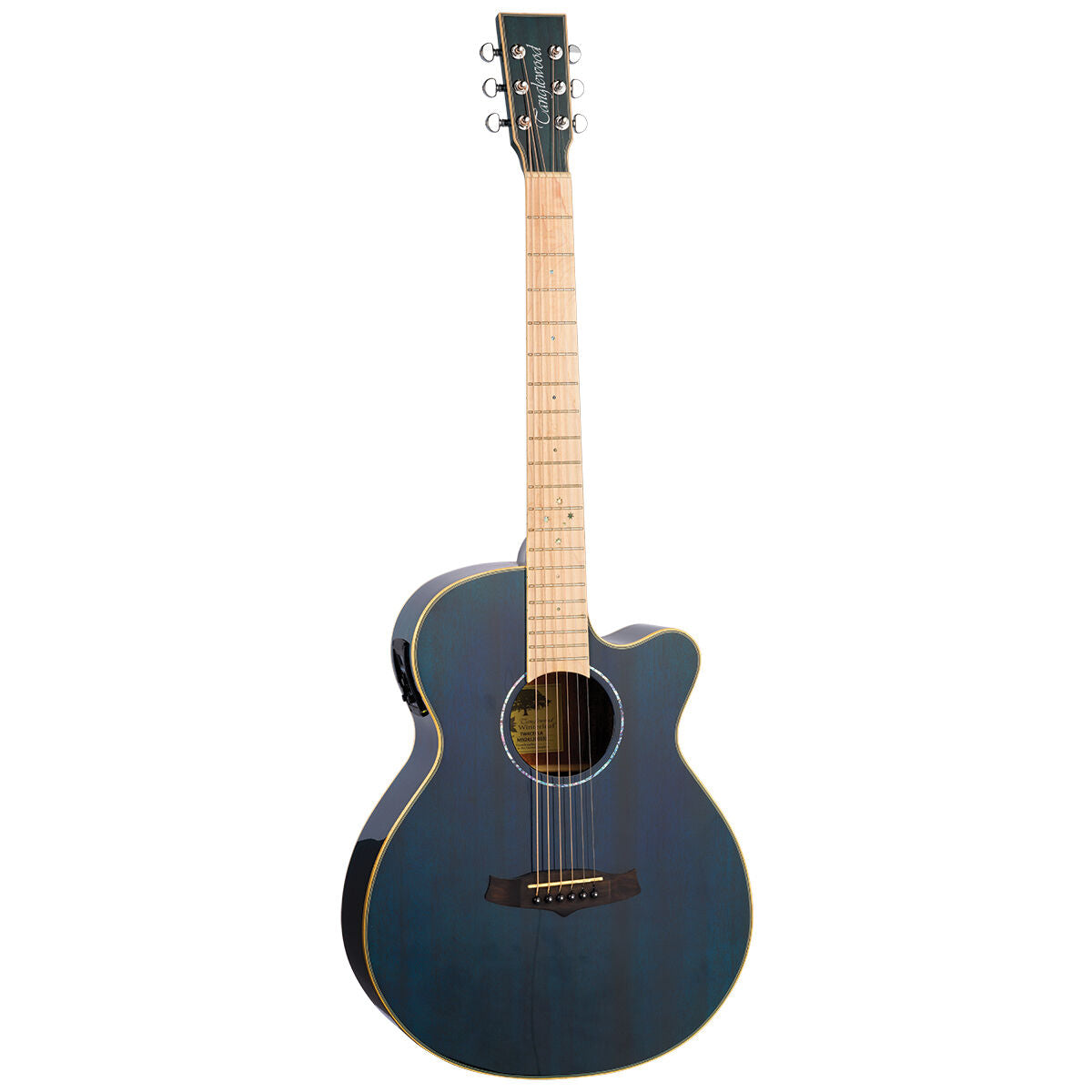 Tanglewood TWPRO4CEBLA Winterleaf Blonde Acoustic Guitar SuperFolk Bondi Blue Gloss w/ Cutaway & Pickup