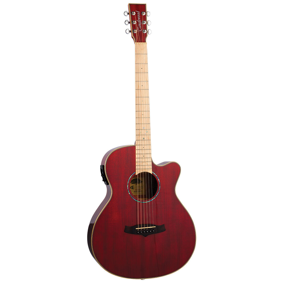 Tanglewood TWPRO4CEBLB Winterleaf Blonde Acoustic Guitar Superfolk Barossa Red Gloss w/ Cutaway & Pickup
